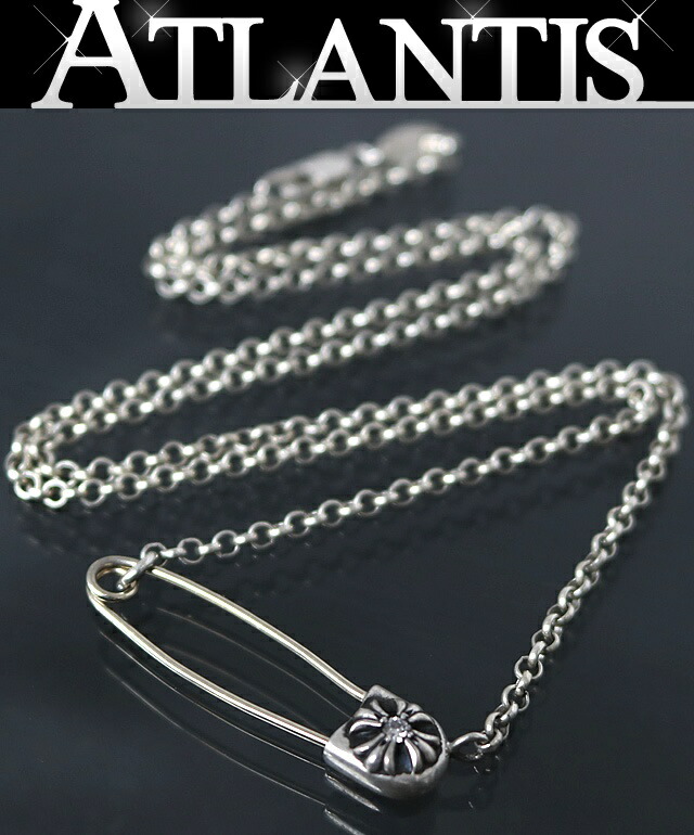 CHROME HEARTS 銀座店 クロムハーツ セーフティーいの一番 金剛石 ロールチェーン 首飾り メンズ しろがね色 SV925 20in 103118