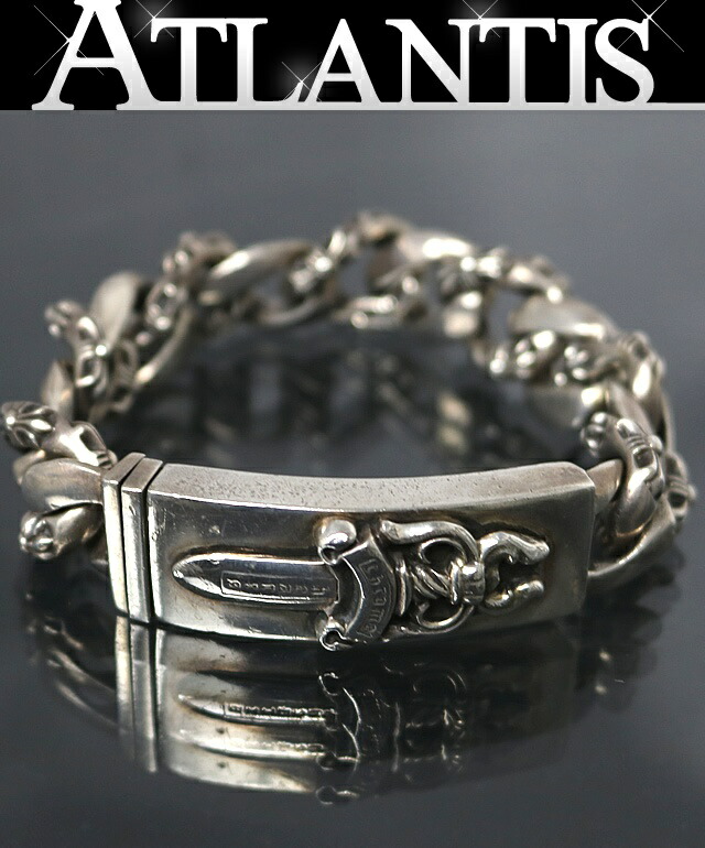 CHROME HEARTS 銀座店 クロムハーツ ダガーID ファンシー 繋がり ブレス 13繋がり メンズ しろがね色 SV925 102269