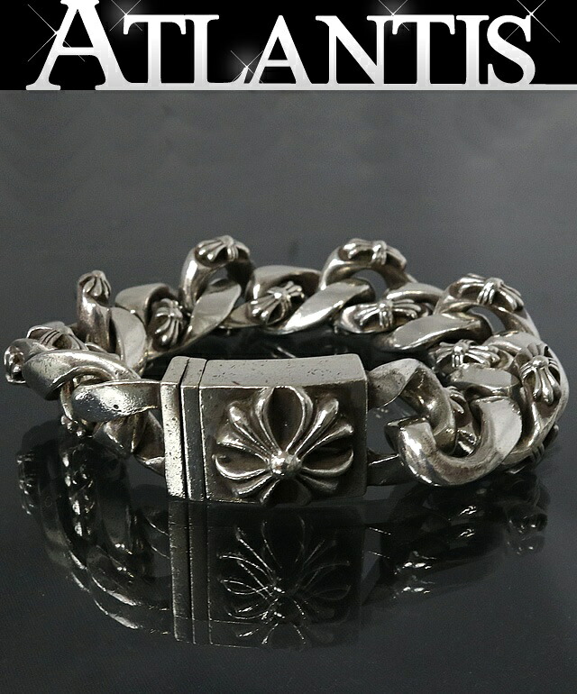 CHROME HEARTS 銀座店 クロムハーツ ファンシー繋がり CHX ラージ BOX ID ブレス メンズ しろがね色 SV925 102984