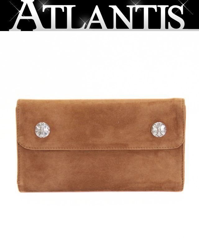 CHROME HEARTS 新宿店 新品 クロムハーツ アスペン限定 ウェーブ ウォレット スエード ブラウン 三つ折り財布 【30831】|アトランティス