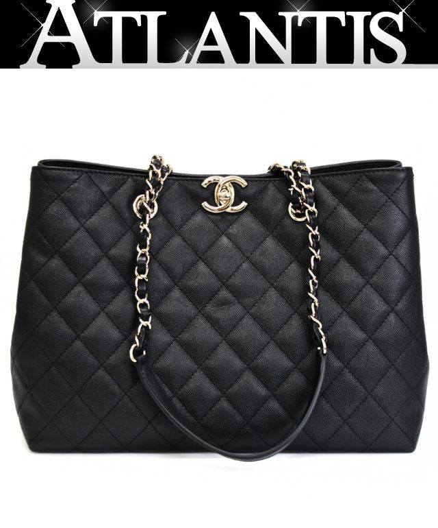 シャネル CHANEL マトラッセ チェーン店肩肉 トート 御徒面子 ソフトキャビアスキン 黒 手当たり次第禾穀類 AS3953 【74660】