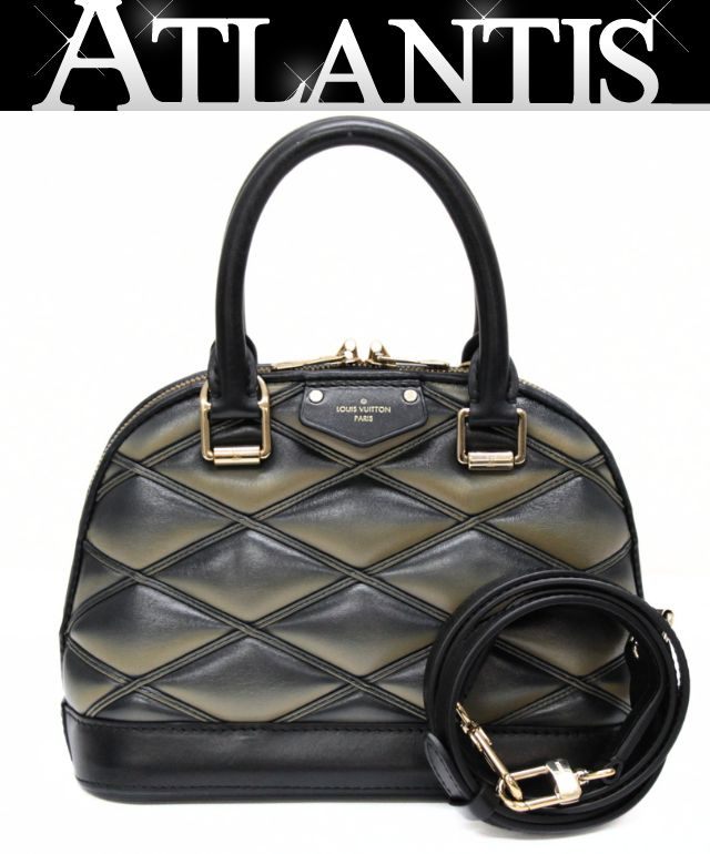 ルイヴィトン Louis Vuitton アルマBB マルタージュ 2WAY御徒面子 子ヒツジ 黒×ベージュ M23576 【74595】