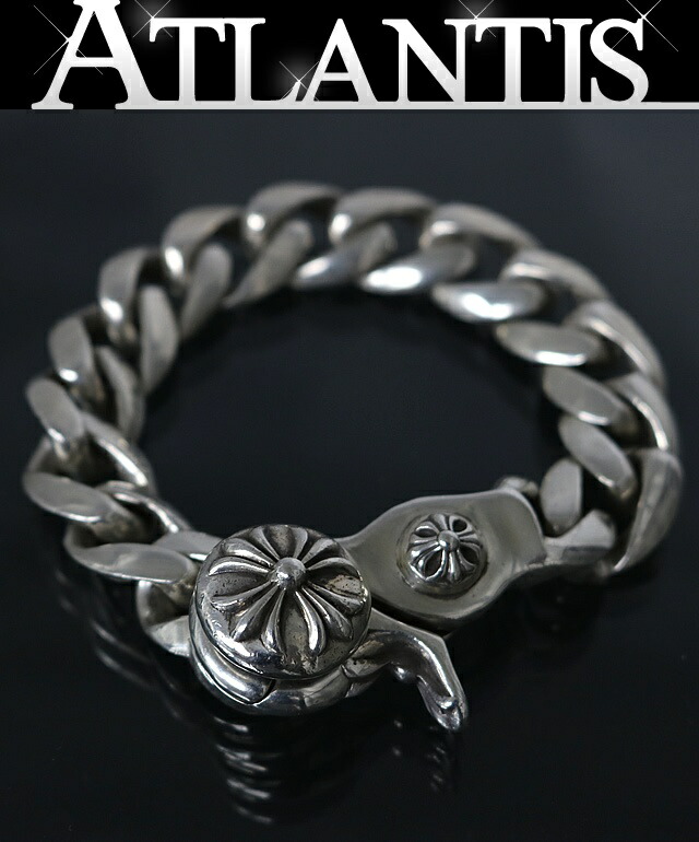 CHROME HEARTS 銀座店 クロムハーツ 古典派音楽繋がり クロスボール ゼムクリップ ブレス 13繋がり メンズ しろがね色 SV925 103277