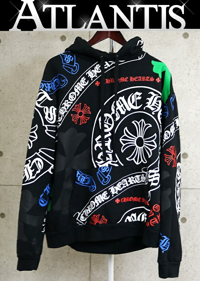 CHROME HEARTS 新宿店 クロムハーツ ステンシル刷り上げる パーカー 長袖 メンズ size:L 黒 30999