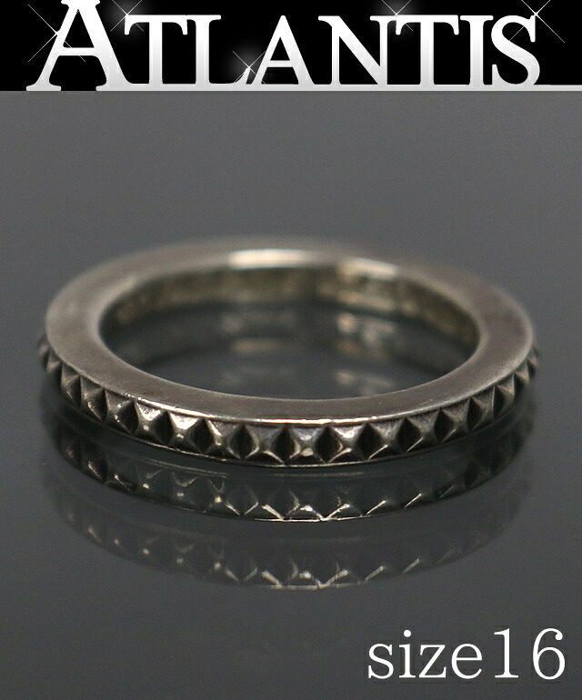 CHROME HEARTS 銀座店 クロムハーツ TFP ジュビパンクリング 指環 メンズ しろがね色 SV925 約17号 102796