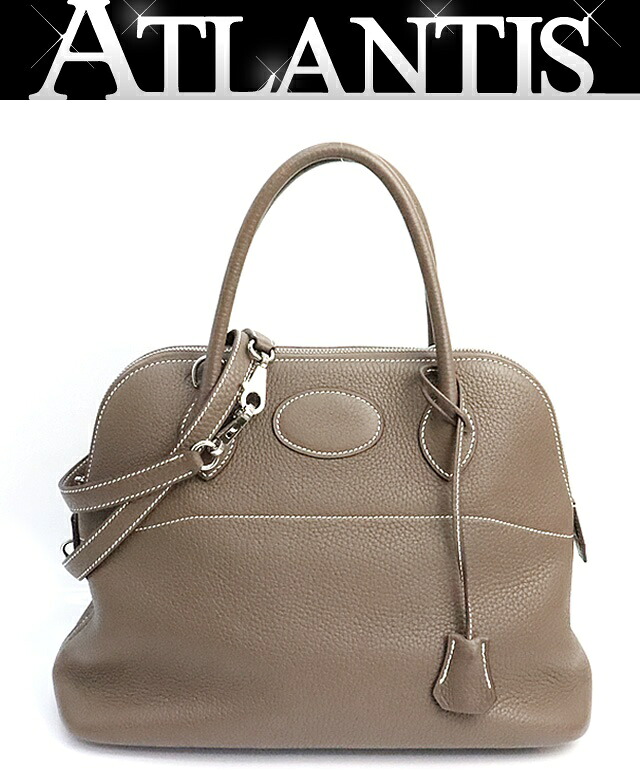 【広尾店】エルメス HERMES ボリード31 2WAYバッグ トリヨンクレマンス エトゥープ SV金具 D刻印(2019年) 【19121】｜アトランティス