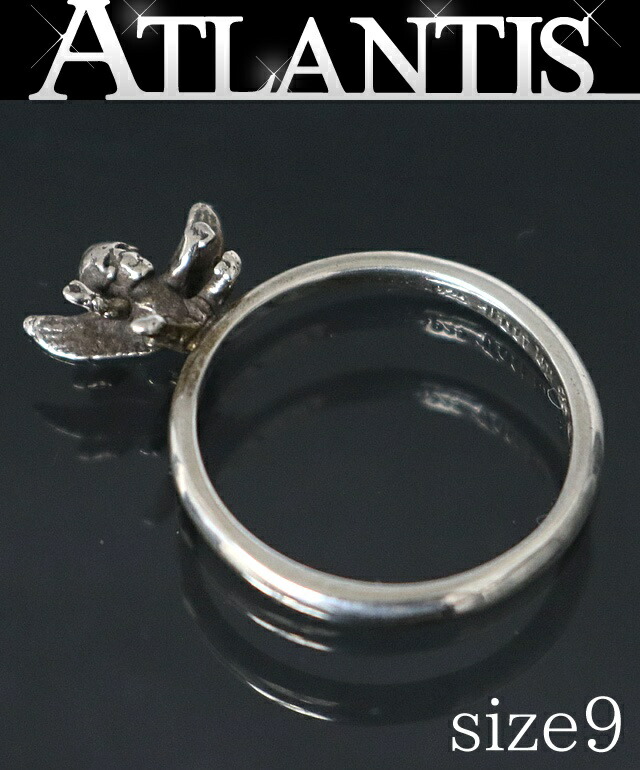 CHROME HEARTS 銀座店 クロムハーツ フォティミスラレーン 砂上の楼閣チュインガム 照明ランプ引きあげる 輪っか 指環 メンズ SV925 約9号 102843