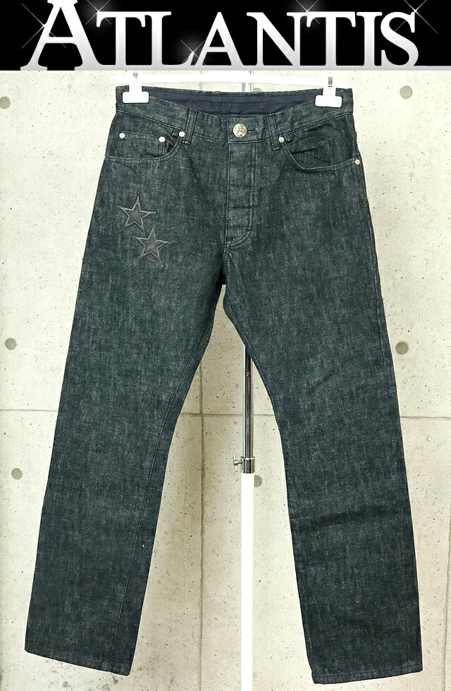 CHROME HEARTS 銀座店 クロムハーツ 未当てはめる 5隠し 付け届け型 はやりっ子継ぎ切れ ジーンズズボン下 メンズ SV925 31in インディゴ 103368