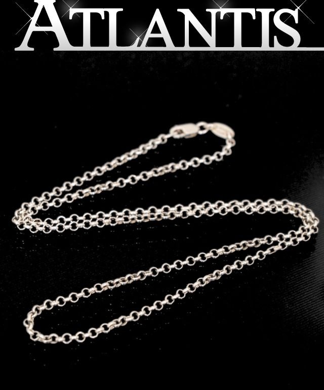 CHROME HEARTS 新宿店 クロムハーツ ロールチェーン 首飾り 18in メンズ しろがね色 SV925 31148