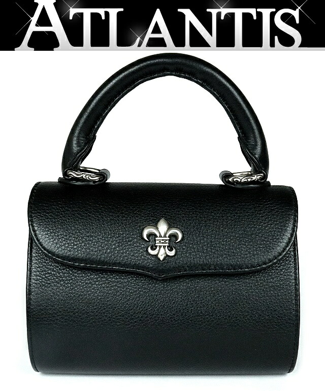 CHROME HEARTS 銀座店 クロムハーツ 美品 ADAMS ドッグアダムス BS太陽面爆発 ハンドバック なめし革 SV925 黒 103374