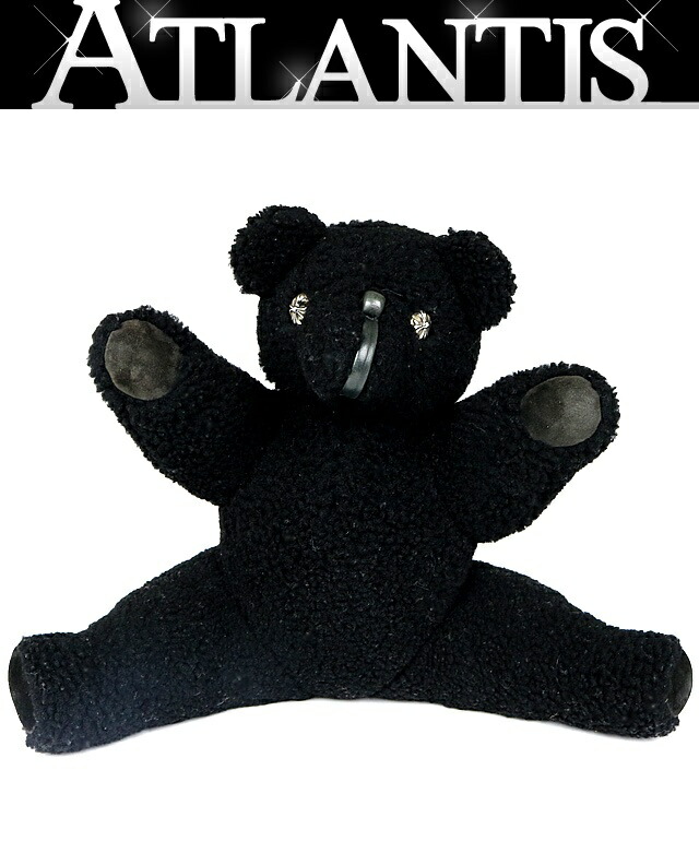 CHROME HEARTS 銀座店 クロムハーツ TEDDY BEAR テディベア あやつり人形 ぬいぐるみ クロスボール 室内装飾 SV925 黒 103346