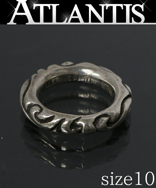 CHROME HEARTS 銀座店 クロムハーツ スクロールダンス楽隊 輪っか 指環 メンズ しろがね色 SV925 約10号 103379
