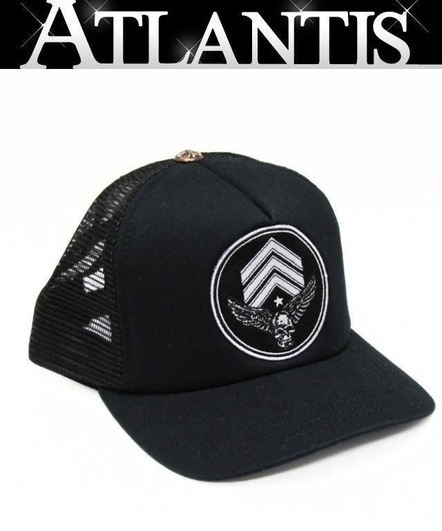 CHROME HEARTS 新宿店 クロムハーツ フォティ マハリア トラッカーキャップ 鳥打ち帽 しろがね色 SV925 メンズ 黒 31017