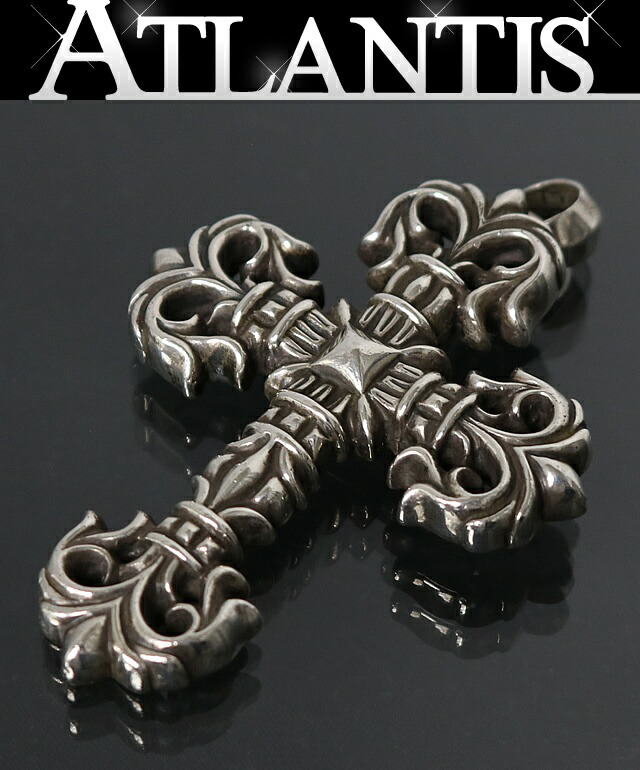 CHROME HEARTS 銀座店 クロムハーツ スモール フィリグリークロス ウィズベイル シャンデリヤ 引きつける しろがね色 SV925 103381