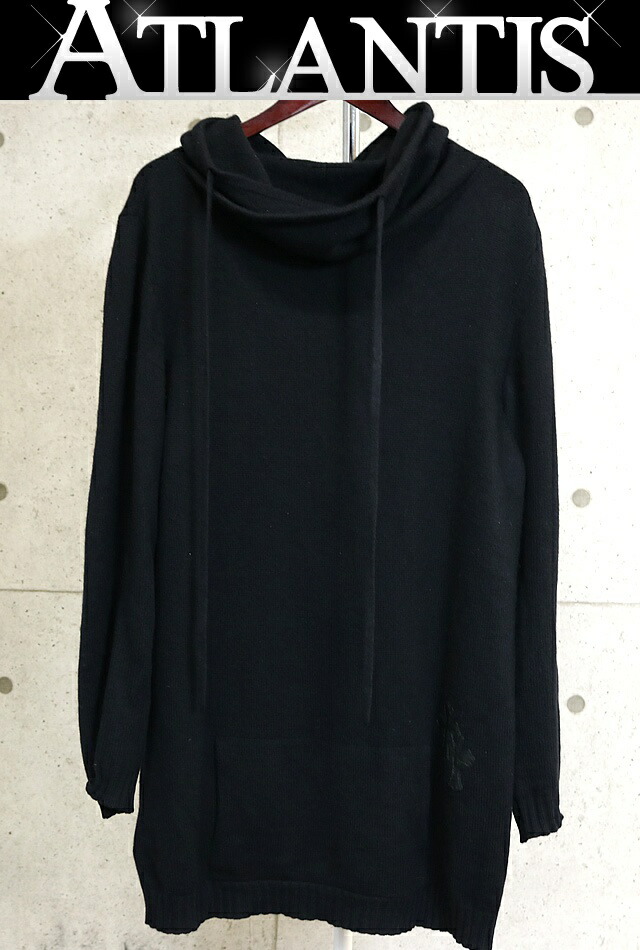 CHROME HEARTS 新宿店 クロムハーツ カシミール はりつけ台継ぎ切れ付き添い人 編み物 ティーシャツ パーカー メンズ size:L 黒 31147