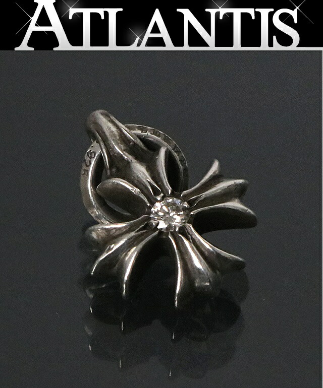 CHROME HEARTS 銀座店 クロムハーツ CH足し加える 金剛石 惹き付ける シャンデリヤ メンズ しろがね色 SV925 103385