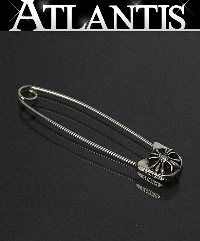 CHROME HEARTS 銀座店 クロムハーツ セーフティいの一番 ラージ 1P金剛石 惹きつける 首飾り いの一番 メンズ しろがね色 SV925 103142