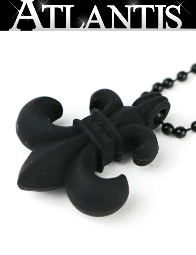CHROME HEARTS 新宿店 クロムハーツ 新品 仕切り状 天然ゴム ケイ素樹脂 BS太陽フレア 首飾り メンズ どんぶり鉢チェーン店 黒 31138