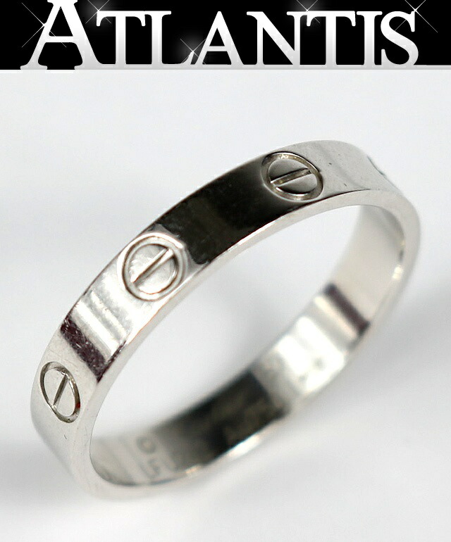 Cartier 新宿店 カルティエ ミニ 優しいこと輪っか 輪っか 指環 18WG 750 size:57 白いことゴールド 31027