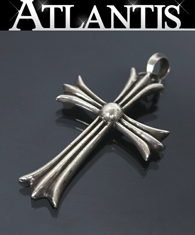 CHROME HEARTS 新宿店 クロムハーツ ラージクロス ウィズベイル シャンデリヤ メンズ しろがね色 SV925 31223