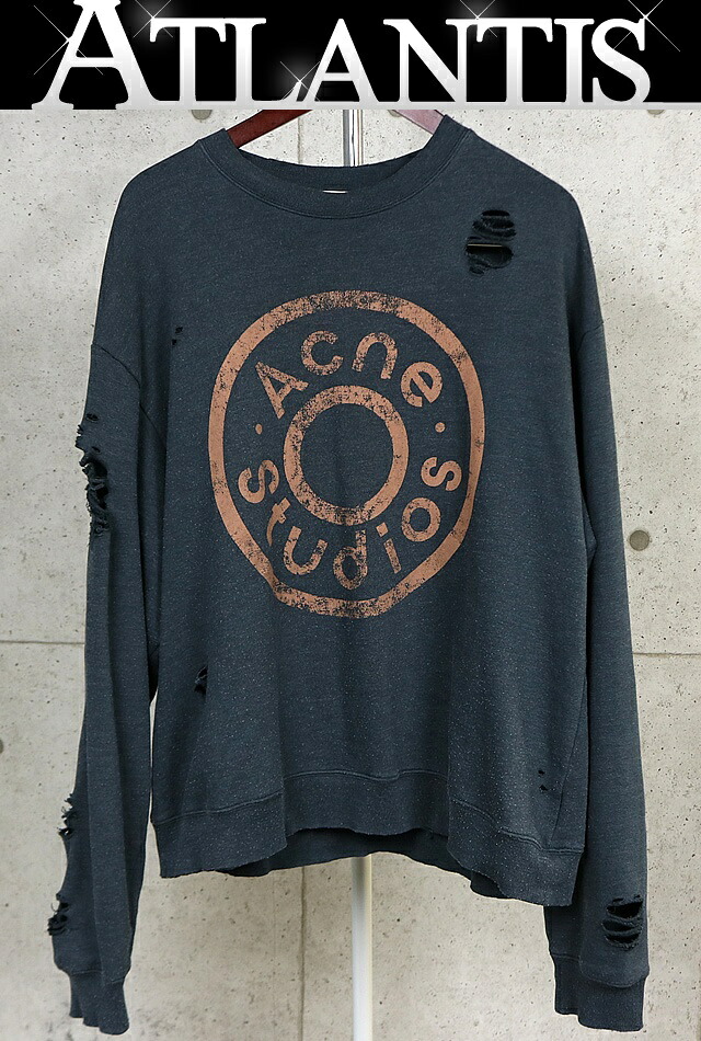 Acne Studios 銀座店 アクネ ストゥディオズ ロゴタイプ 汗水 不都合工業 長袖 メンズ size:L 暗然たる薄墨色系 103420