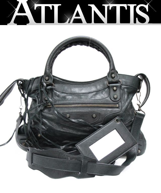 バレンシアガ BALENCIAGA ザ 町 2WAY御徒面子 黒 240579 【74674】