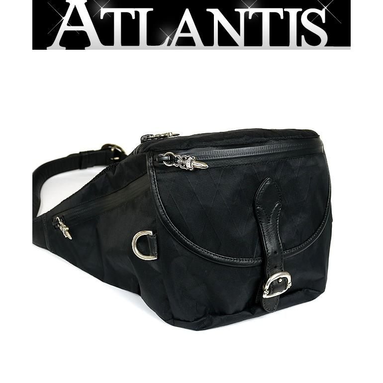 CHROME HEARTS 銀座店 クロムハーツ スナットパック #1 ラージ 上半身御徒面子 ナイロン メンズ SV925 黒 97029