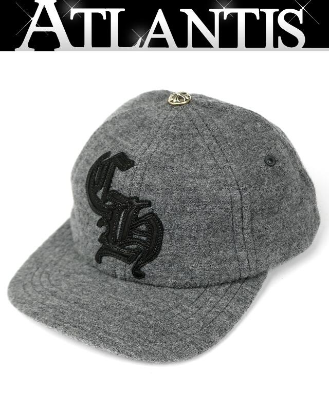 CHROME HEARTS 新宿店 クロムハーツ 未当て嵌める CHなめし革継ぎ切れ 羊毛 トラッカーキャップ 鳥打ち帽 メンズ SV925 薄墨色 31307
