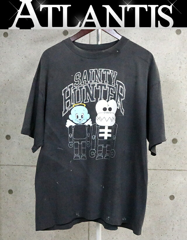 SAINT MICHAEL 銀座店 仙 マイケル × BOUNTY HUNTER BH SS TEE SKULL-K\u0026BABY-M Ｔシャツ 半袖 メンズ size:XL 薄墨色系 103480