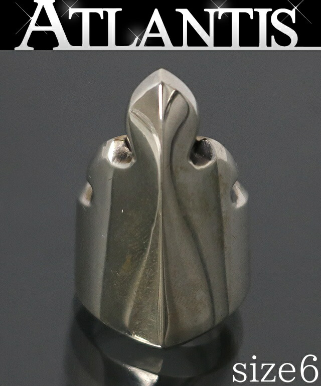 CHROME HEARTS 新宿店 クロムハーツアップライト フレアニー 輪っか 指環 メンズ しろがね色 SV925 約6号 31297