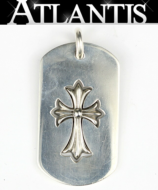 CHROME HEARTS 新宿店 クロムハーツ ラージ カットアウトクロス ドッグタグ ペンダント メンズ シルバー SV925 31335｜アトランティス