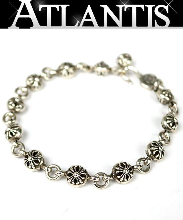 CHROME HEARTS 新宿店 クロムハーツ #1 クロスボール ブレス メンズ しろがね色 SV925 31114