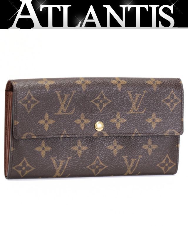 美品 ルイヴィトン LOUIS VUITTON ポシェット・ポルト モネ クレディ ジッパー付き添い人長紙入れ モノグラム M61726 【75101】