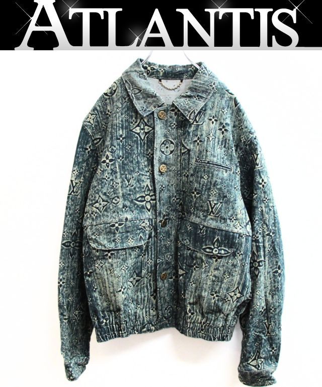 Louis Vuitton 新宿店 ルイヴィトン 23SS モノグラム ジーンズ 上衣 RM2319 メンズ size:52 青系 31119
