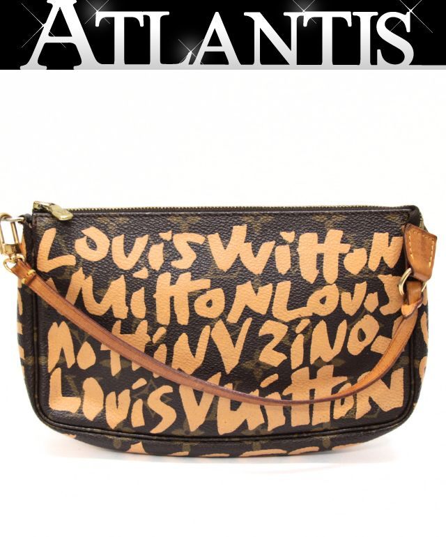 ルイヴィトン Louis Vuitton ポシェットアクセソワール アクセサリーポーチ モノグラムグラフィティ ピーチ M92193 【74985】|アトランティス