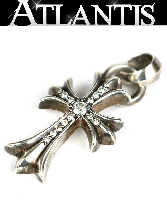 CHROME HEARTS 銀座店 クロムハーツ スモールCH差し交わす ウィズベイル シャンデリヤ アフター パヴェダイヤ メンズ しろがね色 SV925 103564