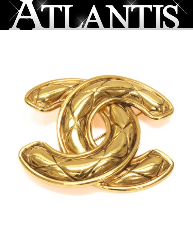 シャネル CHANEL ヴィンテージ ココマーク ブローチ ラージ ゴールド 【75201】|アトランティス