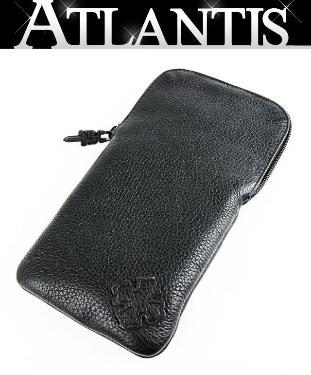CHROME HEARTS 銀座店 クロムハーツ アイウェアケース ダガージップ クロスパッチ ソフトケース 眼鏡ケース 黒 103709｜アトランティス