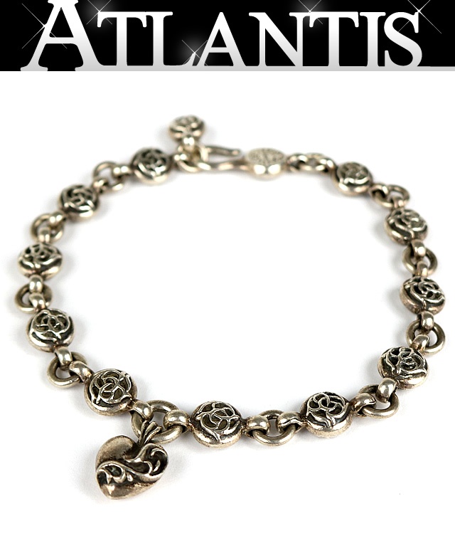 CHROME HEARTS 新宿店 クロムハーツ #1 フローラルボール ハート ブレスレット メンズ シルバー SV925 31413｜アトランティス