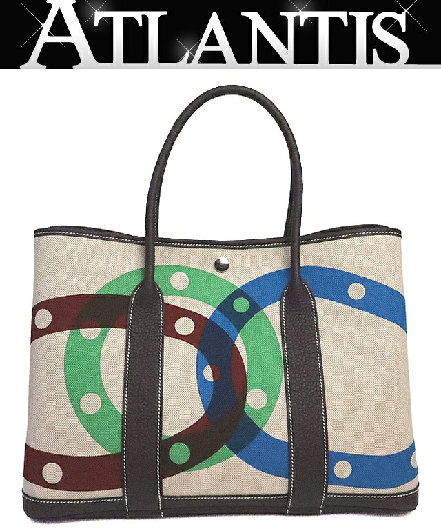 【広尾店】未使用 エルメス HERMES ガーデンパーティ36 ハンドバッグ ルージュセリエ トワルアッシュ&times;ネゴンダ SV金具 K刻印(2025年) 【19552】｜アトランティス 296,955円