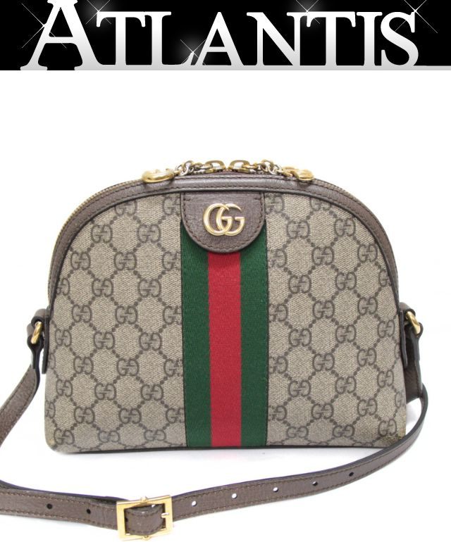 グッチ GUCCI オフィディア ショルダーバッグ シェリー PVC&times;レザー ブラウン 499621 【75441】｜アトランティス