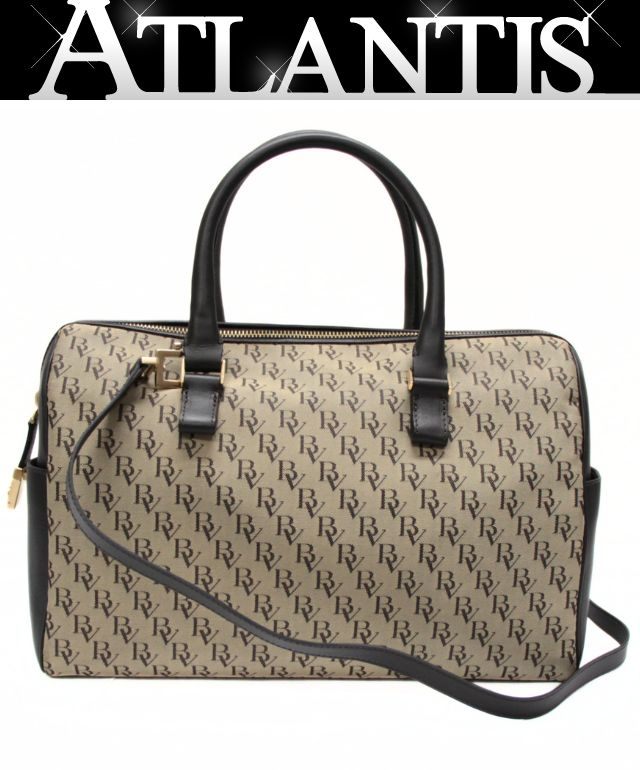 BOTTEGA VENETA ヴィンテージ 2WAY ボストンバッグ キャンバスロゴ ブラウン 【75523】|アトランティス