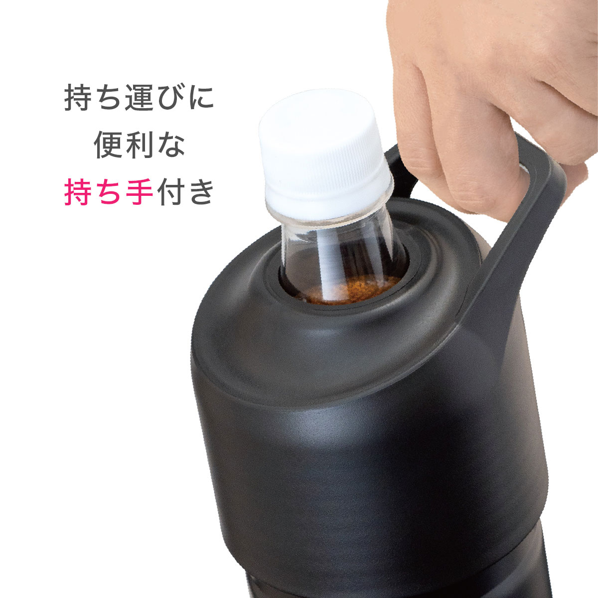 日本に アトラス BOTTLE in ボトルインボトル 保冷 持ち手付 真空断熱 500ml〜650ml用 ブラック ABIB-CBK  www.agroservet.com