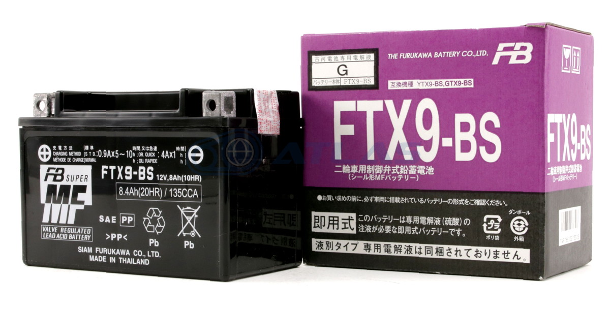 古河電池 FURUKAWA BATTERY 互換バッテリー YTX9-BS GTX9-BS 液入り充電済み メーカー1年保証 FTX9-BS