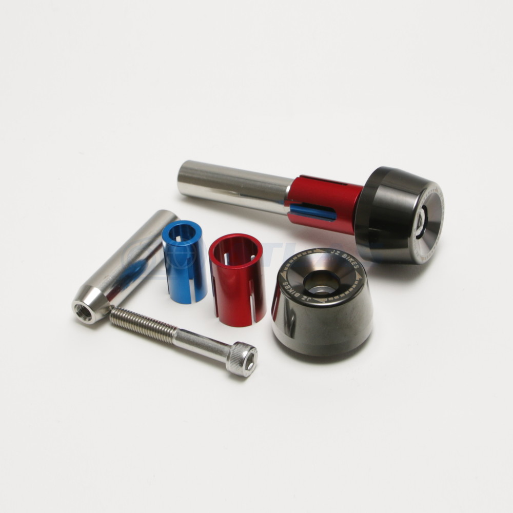 JSM 汎用 ハンドルバーエンドウエイトセット 13mm～18.5mm ブラック