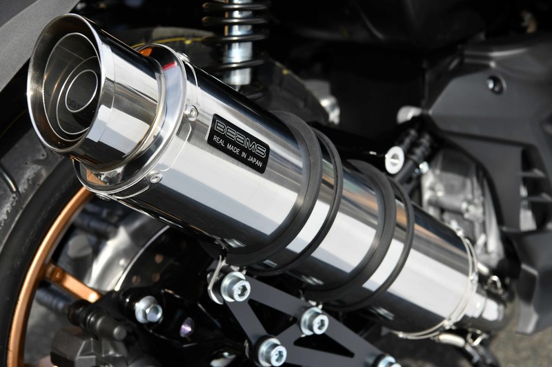 BEAMS G271-54-008 N-MAX155 8BK-SG66J 2022~ ﾌﾙｴｷ R-EVO2 ｽﾃﾝﾚｽ ビームス マフラー