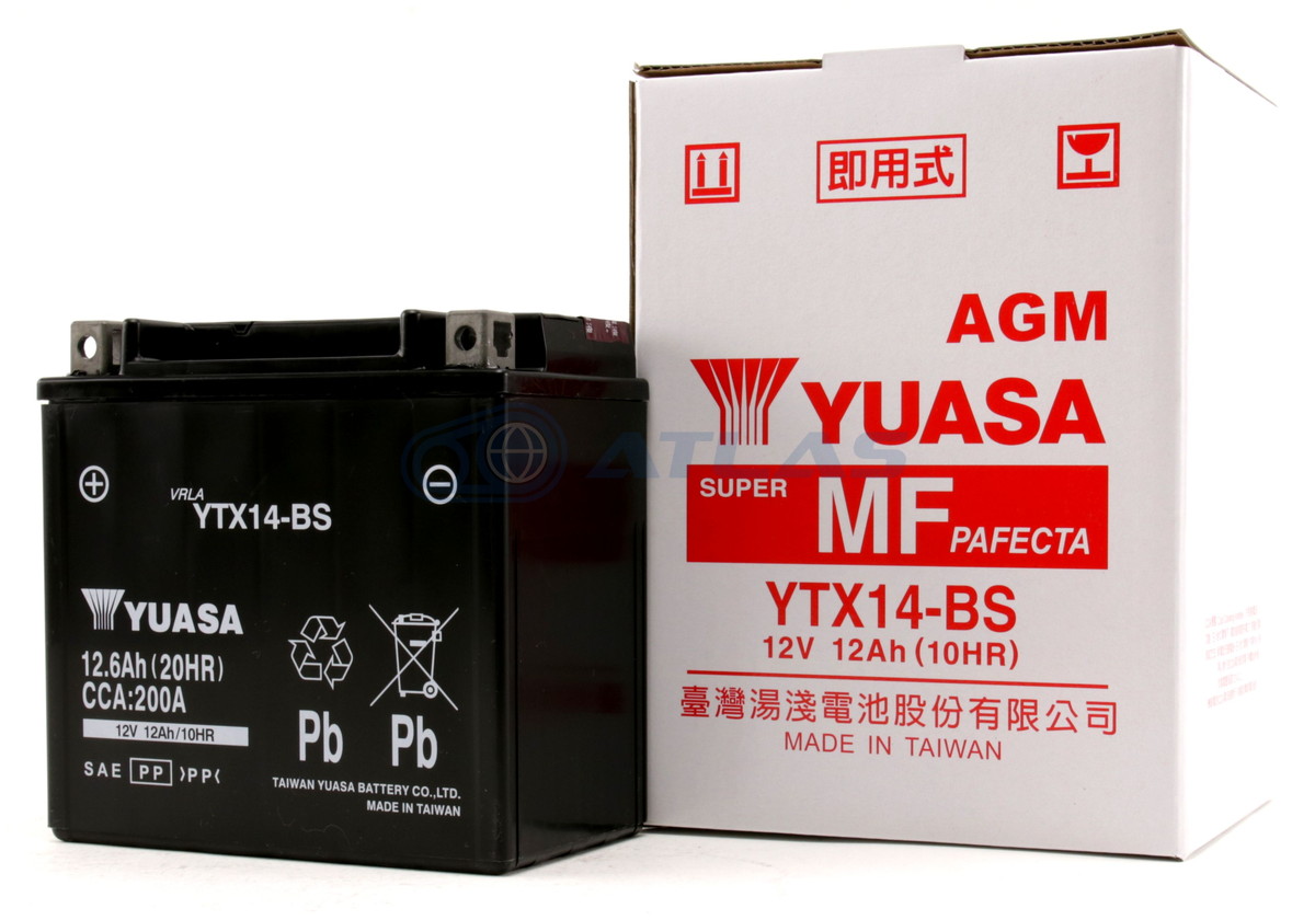 バイク バッテリー MTX14-BS 充電済み 1年保証 YTX14-BS FTX14-BS GTX14-BS