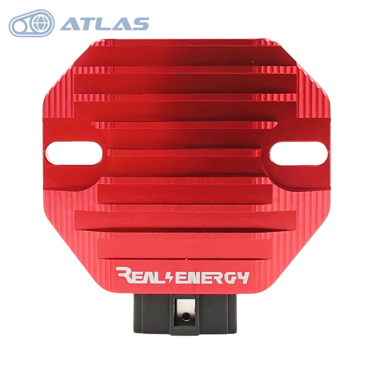 REAL ENERGY 1~5型シグナスX CYGNUS X マジェスティS MAJESTY S NMAX125 NMAX155 XMAX250他 高効率 低温設計 MOSFETタイプ R5+ 強化レギュレーター 30A レッド|アトラスダイレクトショップ