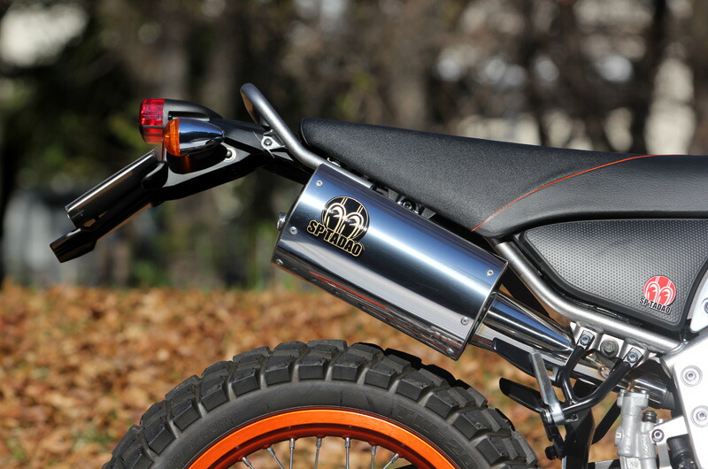 専用ヤマハ セロー250/トリッカー モタード SUS マフラー SECRET SPEED☆ヤマハ トリッカー スリップオン マフラー ブルー