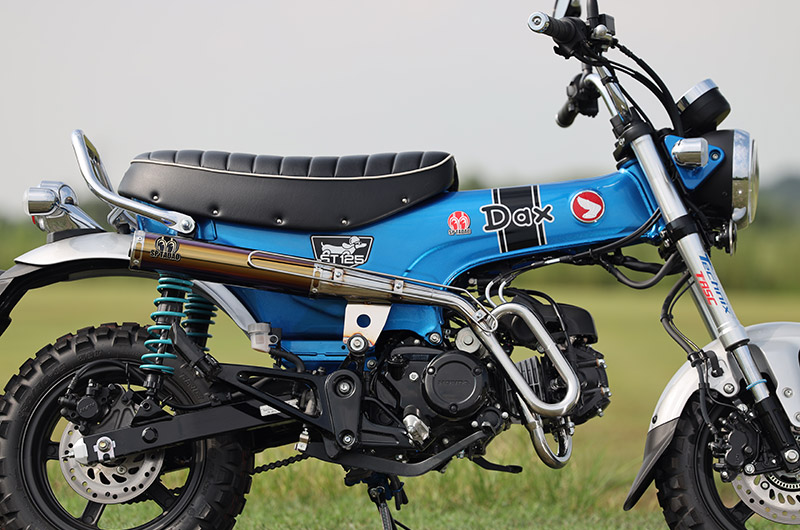SP TADAO SP忠男マフラー HONDA 24~ Dax125(8BJ-JB06)PURESPORT チタンブルー フルエキ DAX-PS-13｜アトラスダイレクトショップ